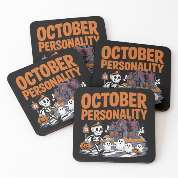 Item preview, October Is My Personality Funny Spooky Season Skeleton designed and sold by Raw Tigers.