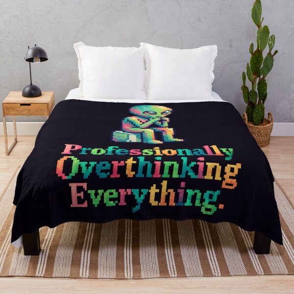 Item preview, Out of Context No.5: Professionally Overthinking Everything Pixel Art Alien designed and sold by NO BEAVER NO PUNK.