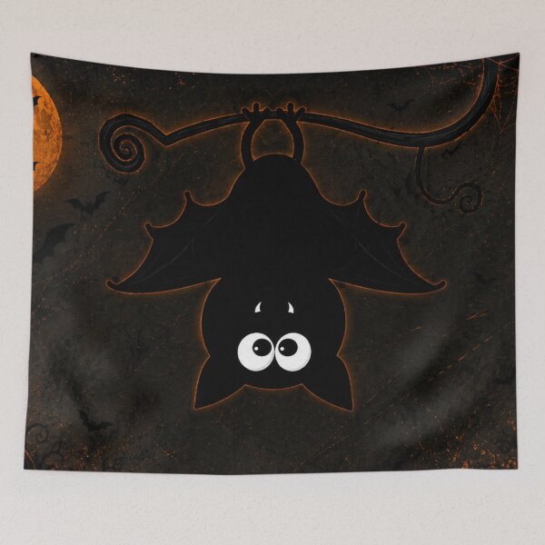 Item preview, Cute Hanging Bat Halloween Spooky Night designed and sold by Fei Long Design Hub.