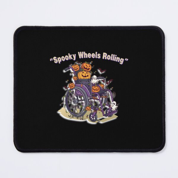 Item preview, "Spooky Wheels Rolling – Halloween Wheelchair Design" designed and sold by It's Wheelie Cool.