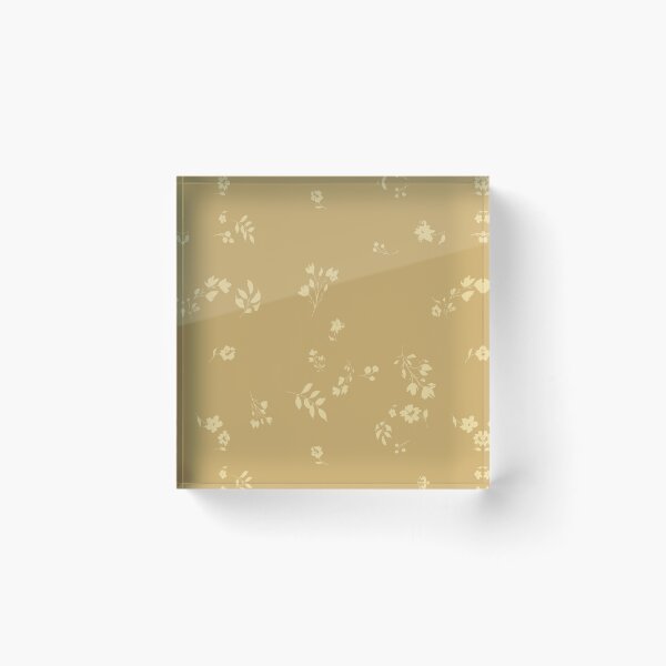 Item preview, Scattered Tonal Falling Floral Pattern in Honey Wheat and Buttercream designed and sold by ThisArtMama.