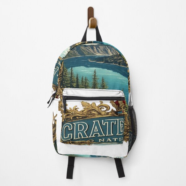 Item preview, Crater Lake Royal Vintage Design – Luxury National Park Illustration with Crown Frame designed and sold by artistezone.