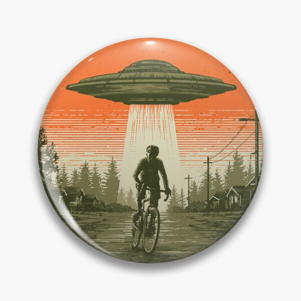 Item preview, Cyclist Alien Abduction designed and sold by bhillegas3.