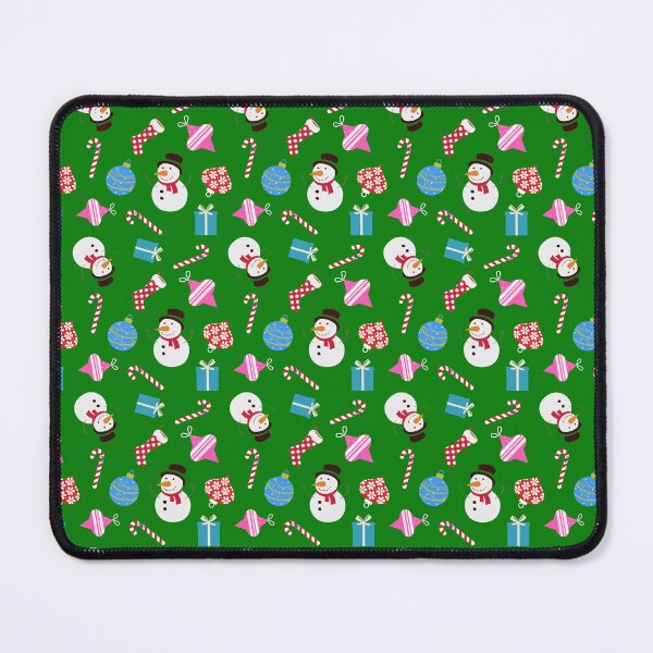 Item preview, Whimsical Christmas Icons Pattern on Festive Green designed and sold by AleksaDesignMTL.