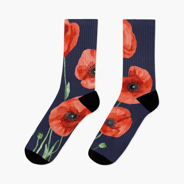 Item preview, Red poppy watercolor painting designed and sold by uunaa.