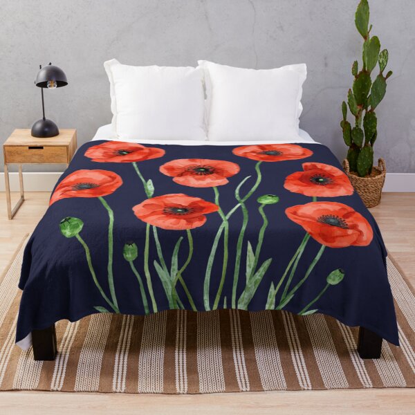 Item preview, Red poppy watercolor painting designed and sold by uunaa.