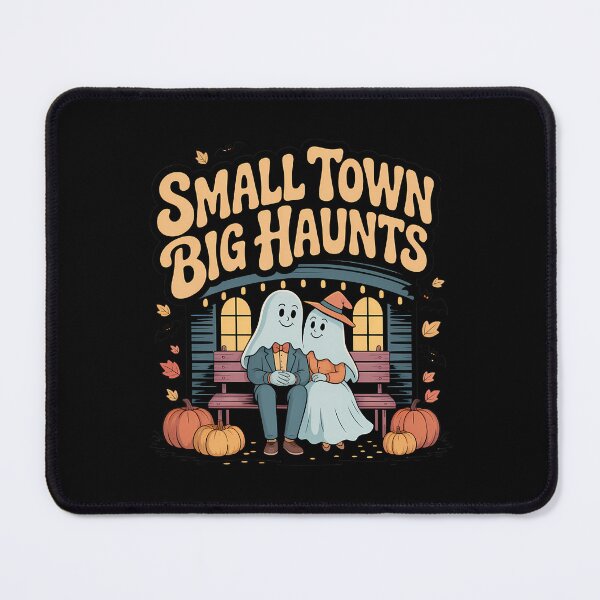 Item preview, Small Town Big Haunts Cute Ghost Couple Halloween Design designed and sold by Raw Tigers.