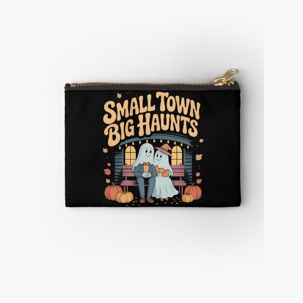 Item preview, Small Town Big Haunts Cute Ghost Couple Halloween Design designed and sold by Raw Tigers.