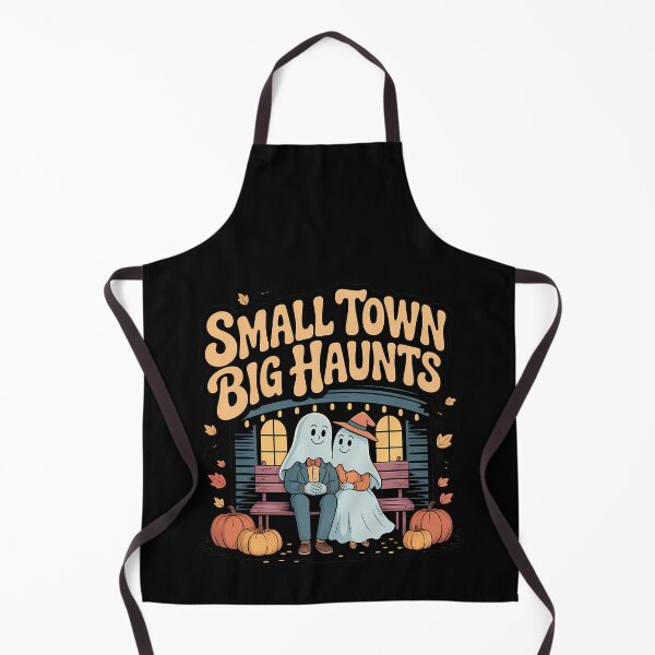 Item preview, Small Town Big Haunts Cute Ghost Couple Halloween Design designed and sold by Raw Tigers.