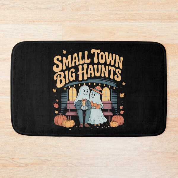 Item preview, Small Town Big Haunts Cute Ghost Couple Halloween Design designed and sold by Raw Tigers.