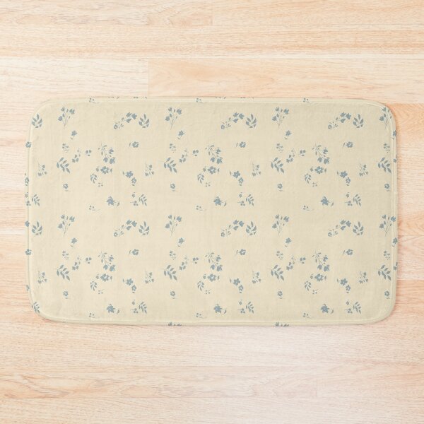 Aperçu de l'œuvre Motif floral dégradé ton sur ton en chute libre, couleur crème au beurre et bleu ciel créée et vendue par ThisArtMama.
