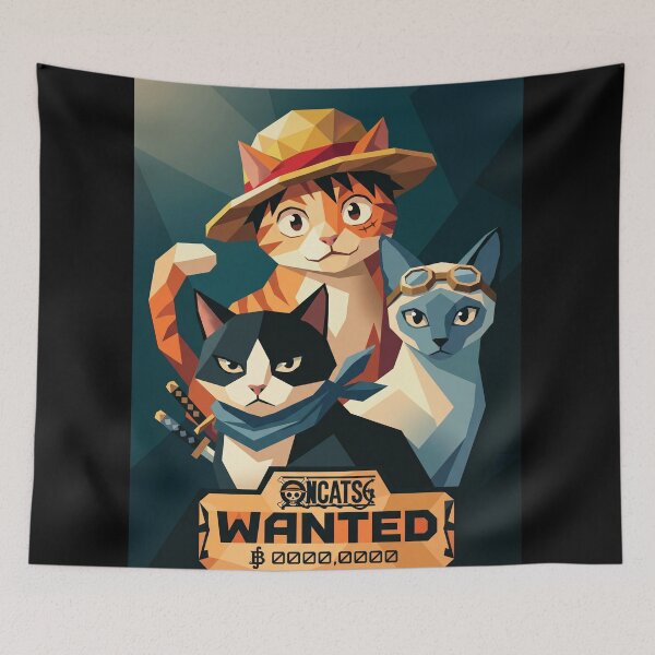 Item preview, Wanted Cat Poster | Geometric Adventurer Feline Art - Pirate/Western Style Pet Design designed and sold by TheCoolCatsMx.