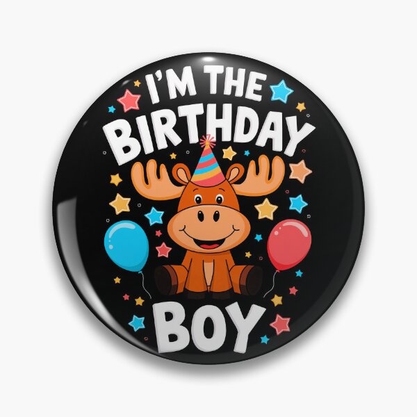 Item preview, Funny Moose Birthday Boy Bday Boys Girls Kids designed and sold by rafaeltto.