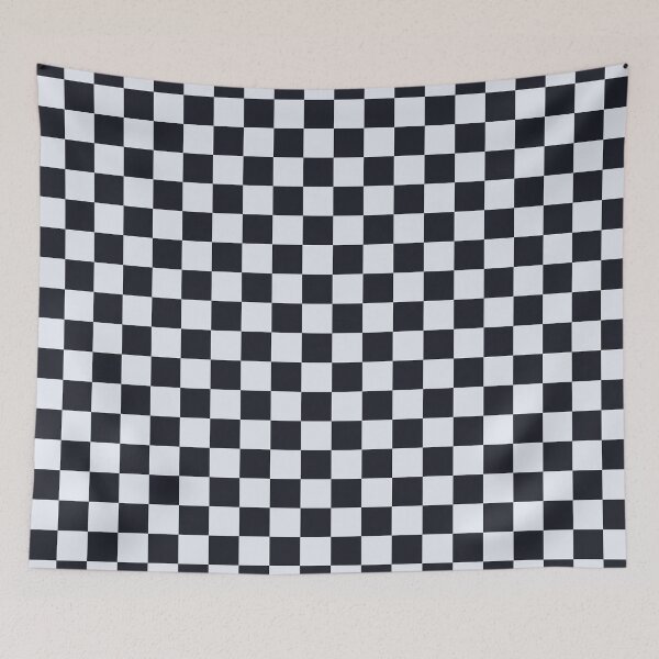 Item preview, Dark blue & coconut white checkered designed and sold by Mint + Midnight.