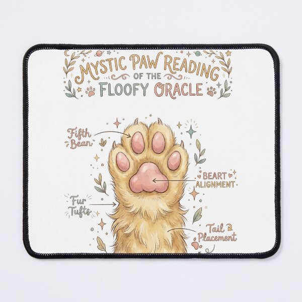 Item preview, Cute Cat Paw Astrology - The Floofy Oracle designed and sold by Spiritualwall.