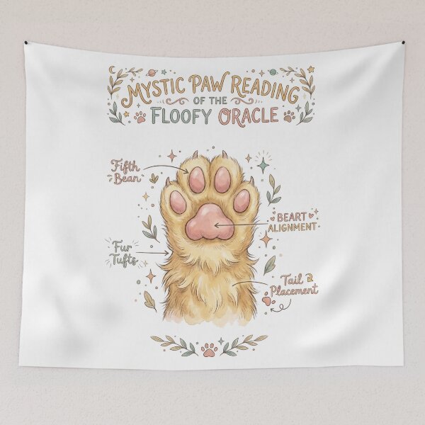 Item preview, Cute Cat Paw Astrology - The Floofy Oracle designed and sold by Spiritualwall.
