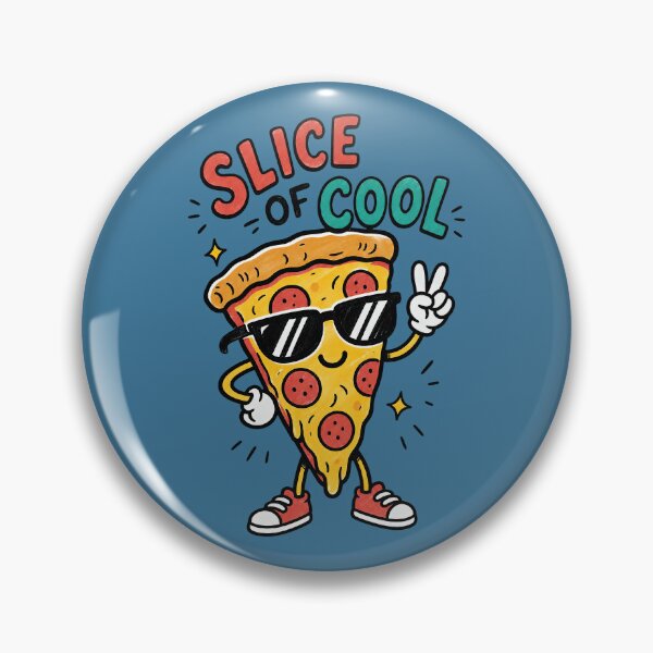 Item preview, Cool Pizza Slice Character Sunglasses Retro Graphic Design designed and sold by GiggleTime.