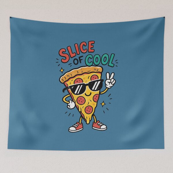 Item preview, Cool Pizza Slice Character Sunglasses Retro Graphic Design designed and sold by GiggleTime.
