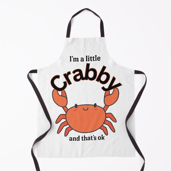 Item preview, I'm a Little Crabby and That's Ok Cute Red Crab Pun designed and sold by SunandShade.