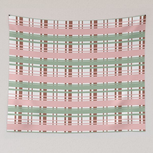 Item preview, Sage Green and Blush Pink Plaid Pattern designed and sold by daphsam.