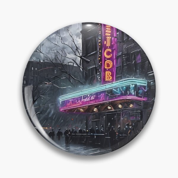 Item preview, Rainy Night Therapy - Retro Neon City Noir Art designed and sold by Modern Nest Art.