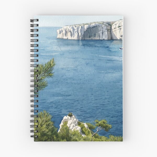 Item preview, Calanque de Cassis in Watercolor Style - Transformation from Real Photography designed and sold by M.ALK.Watercolor.