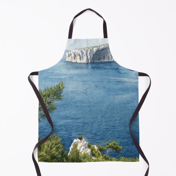 Item preview, Calanque de Cassis in Watercolor Style - Transformation from Real Photography designed and sold by M.ALK.Watercolor.