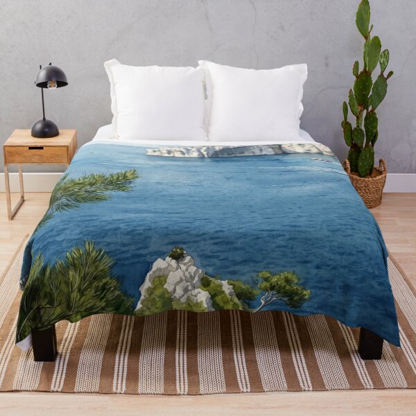 Item preview, Calanque de Cassis in Watercolor Style - Transformation from Real Photography designed and sold by M.ALK.Watercolor.