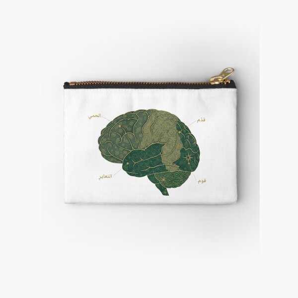 Item preview, Arabic brain language map topographic regions calligraphy grammar neuroscience art gift designed and sold by language-des.