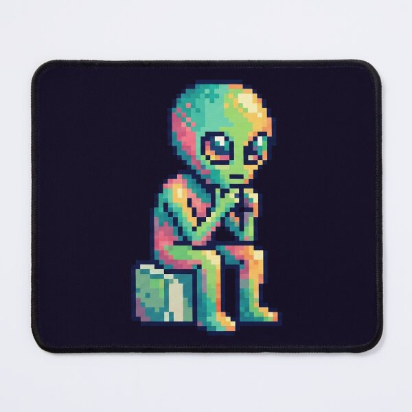 Item preview, Out of Context No.6: The Thinking Alien Pixel Art designed and sold by NO BEAVER NO PUNK.