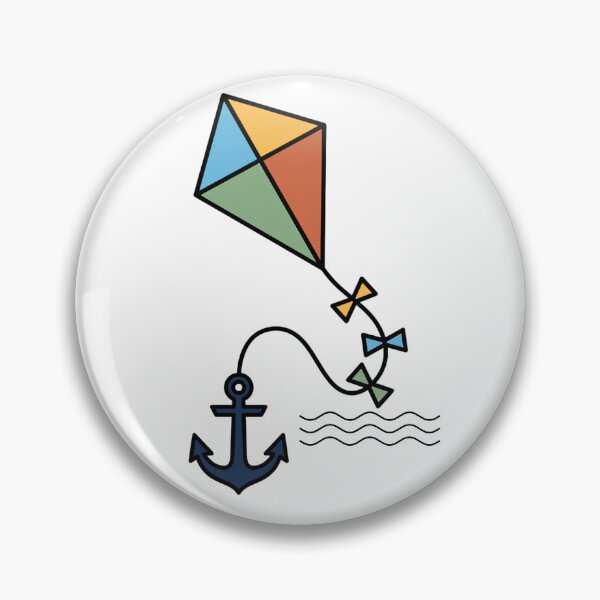 Item preview, Minimalist Anchor Kite Design | Freedom Needs Grounding Art designed and sold by PrintTycoon.