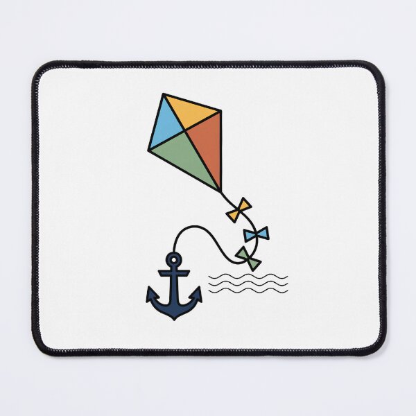 Item preview, Minimalist Anchor Kite Design | Freedom Needs Grounding Art designed and sold by PrintTycoon.