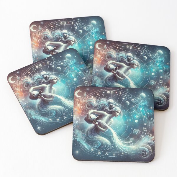 Item preview, Celestial Aquarius – Zodiac Sign Water Bearer designed and sold by UmSkelig834.
