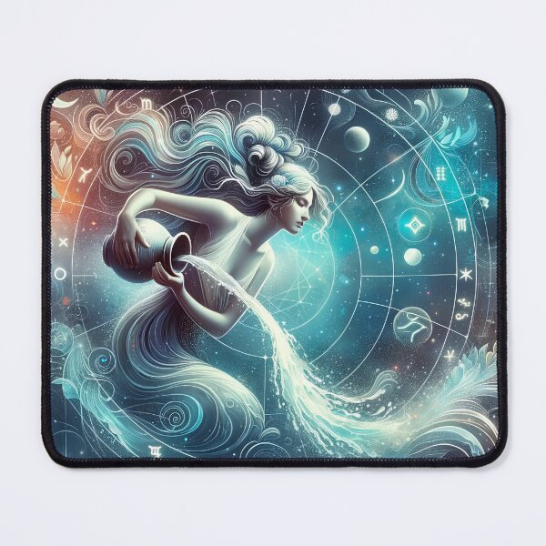 Item preview, Celestial Aquarius – Zodiac Sign Water Bearer designed and sold by UmSkelig834.