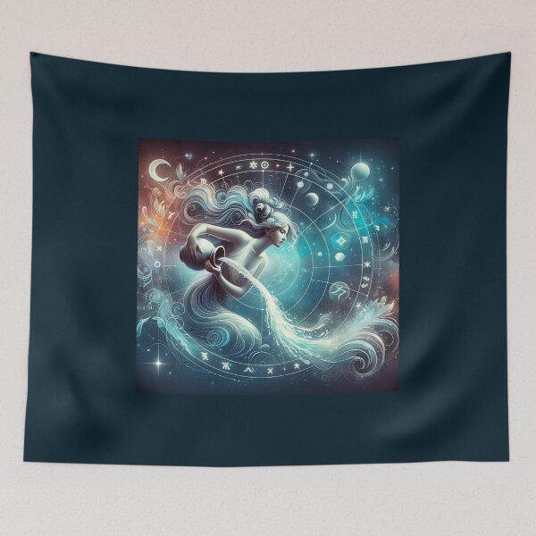 Item preview, Celestial Aquarius – Zodiac Sign Water Bearer designed and sold by UmSkelig834.