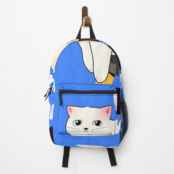 Item preview, FUNNY WHITE CAT PUNS BLUE COLOR designed and sold by UniFound.