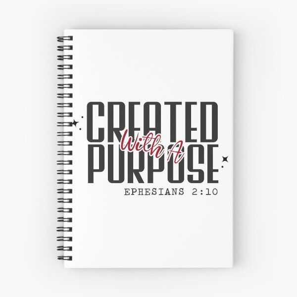 Item preview, Created With A Purpose | Ephesians 2:10 Typography | Faith Based | Christian Quote Design | Bible Verse Scripture Art | Purpose Driven Life | Inspirational Faith Gift | Christian Women Faith Gift designed and sold by Noe Mill.