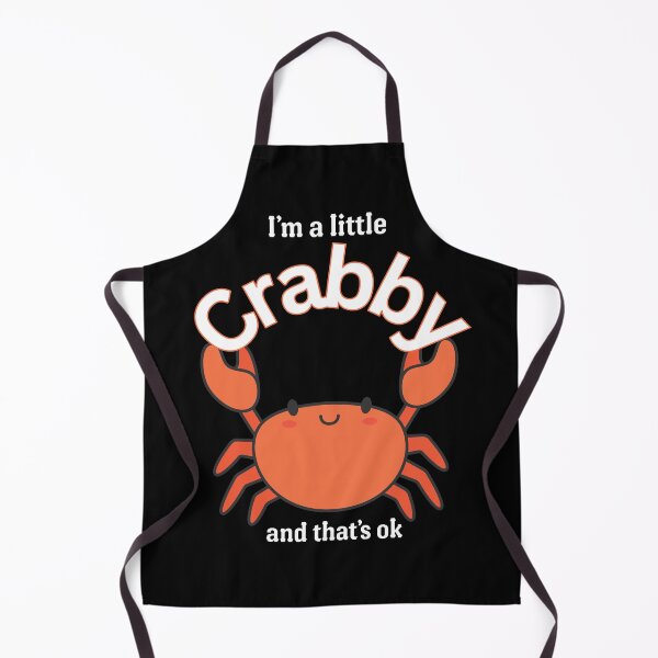 Item preview, I'm a Little Crabby and That's Ok Cute Red Crab Pun designed and sold by SunandShade.