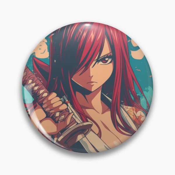 Item preview, Red Hair Kimono Baddie  designed and sold by AnimeArsenalPrints.