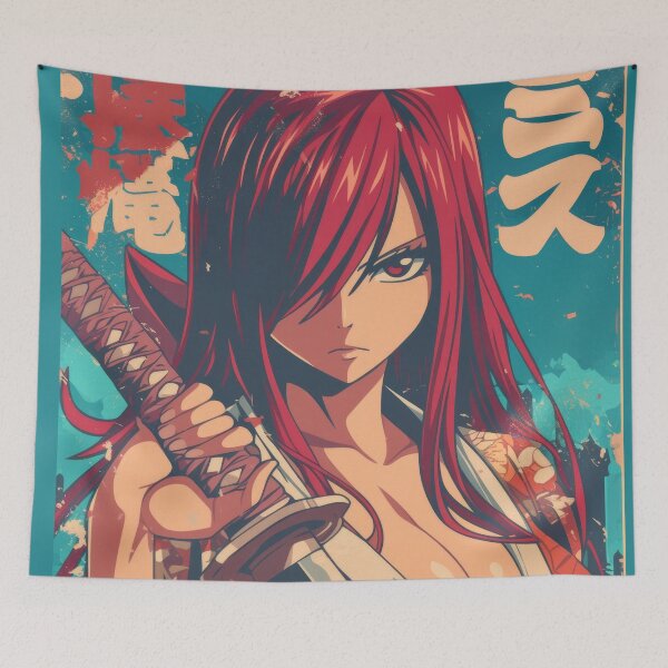 Item preview, Red Hair Kimono Baddie  designed and sold by AnimeArsenalPrints.