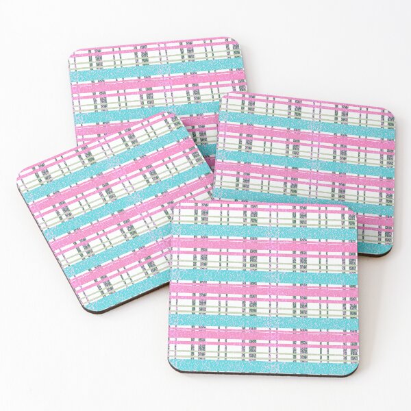 Item preview, Pastel Pink and Aqua Plaid Pattern designed and sold by daphsam.