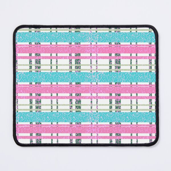 Item preview, Pastel Pink and Aqua Plaid Pattern designed and sold by daphsam.