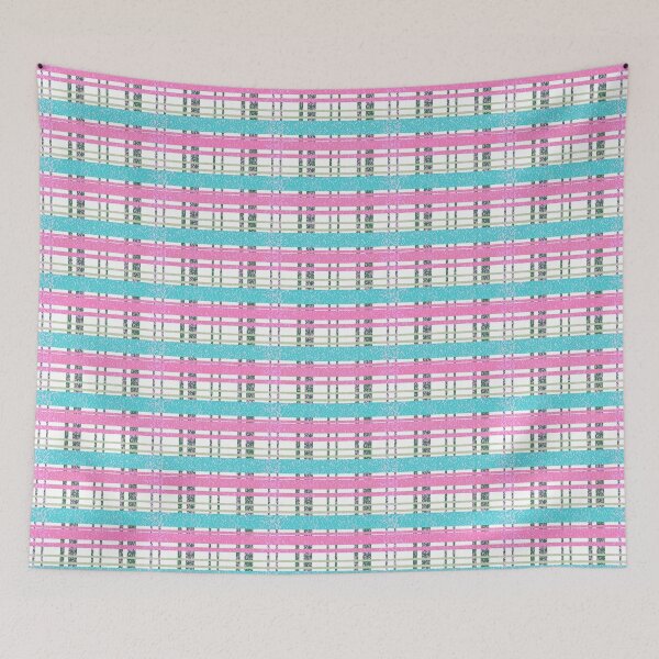 Item preview, Pastel Pink and Aqua Plaid Pattern designed and sold by daphsam.