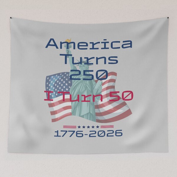 Item preview, America Turns 250 I Turn 50, 50th Birthday Gift In 2026, Born in 1976 designed and sold by WearFine.