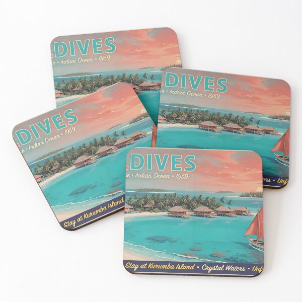 Item preview, Vintage 1959 Maldives Indian Ocean Travel designed and sold by GoldenEraTravel.