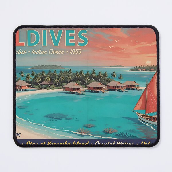 Item preview, Vintage 1959 Maldives Indian Ocean Travel designed and sold by GoldenEraTravel.
