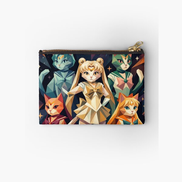 Item preview, Sailor Moon Cats | Geometric Cosmic Guardians - Anime Style Feline Power Art designed and sold by TheCoolCatsMx.