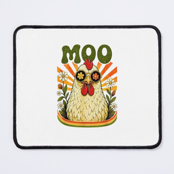 Item preview, Moo Cute Funny Vintage Hippie Chicken Flower Power Sunburst Glasses designed and sold by Methahshop.