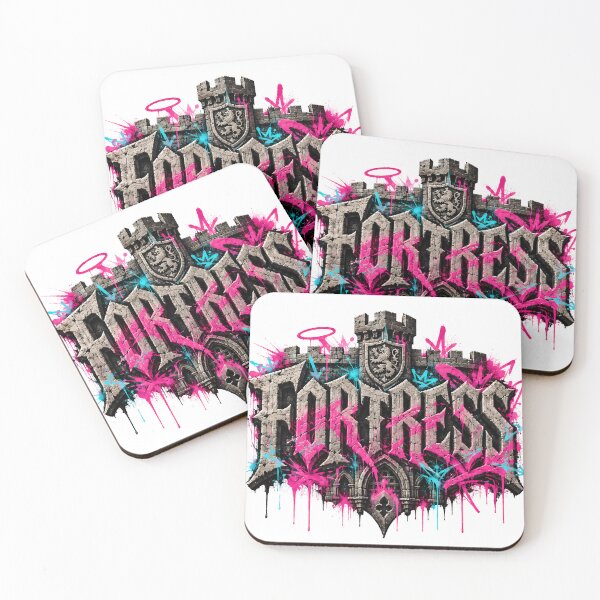 Item preview, Fortress Graffiti Streetwear Neon Castle Art designed and sold by etuvibes.