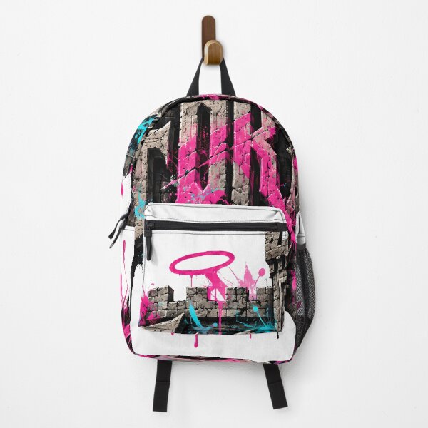 Item preview, Fortress Graffiti Streetwear Neon Castle Art designed and sold by etuvibes.